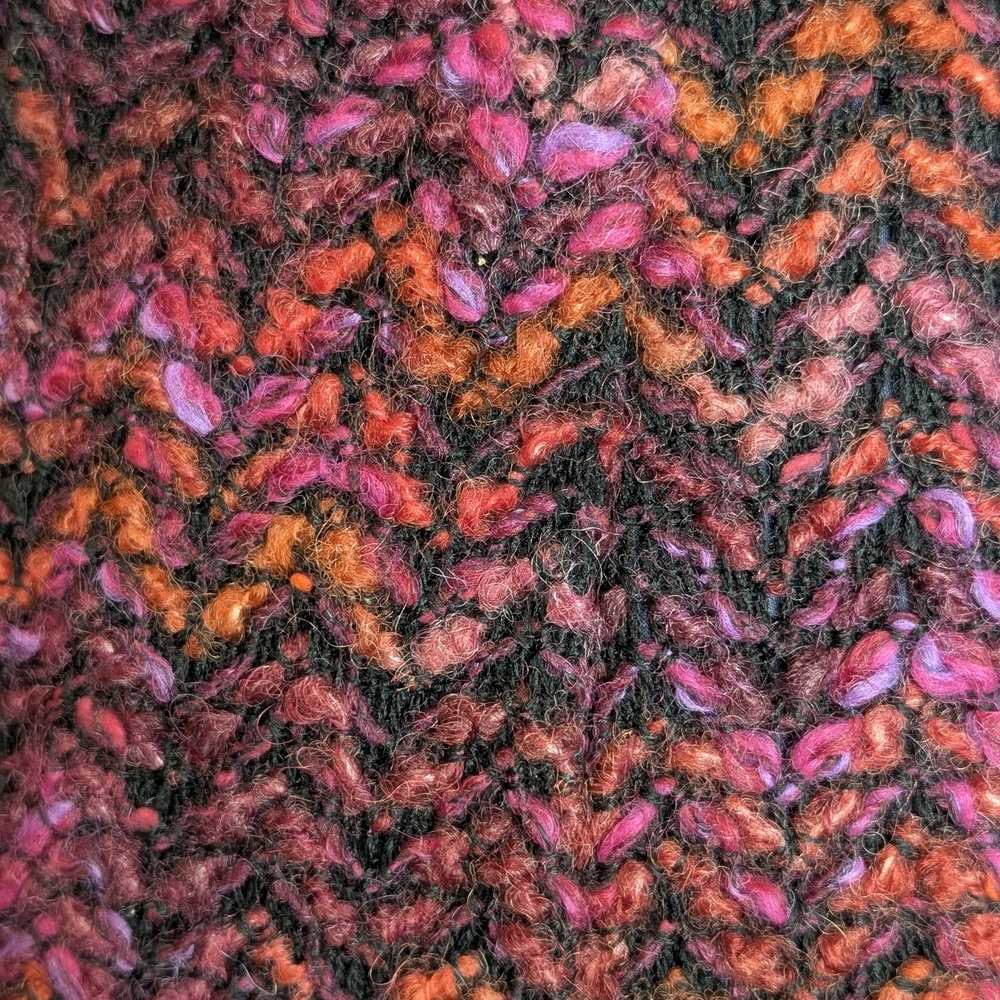 Artsy Boho Handmade Textured Chevron Maxi Skirt, 28" Waist - Picture 5 of 5